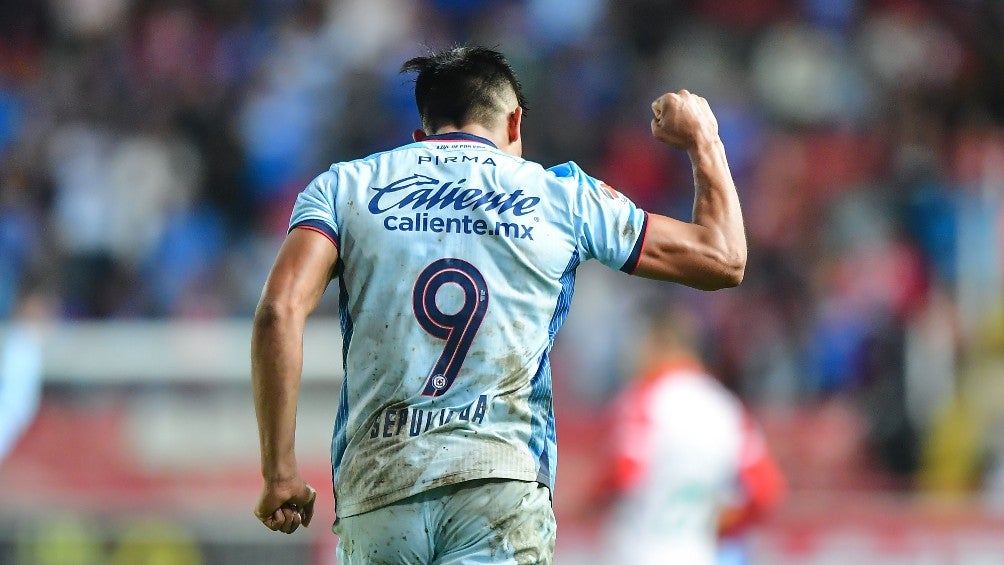 Ángel Sepúlveda celebra un gol