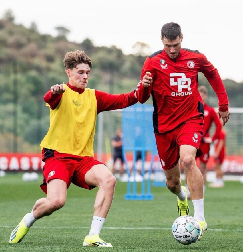 El delantero en los entrenamientos 