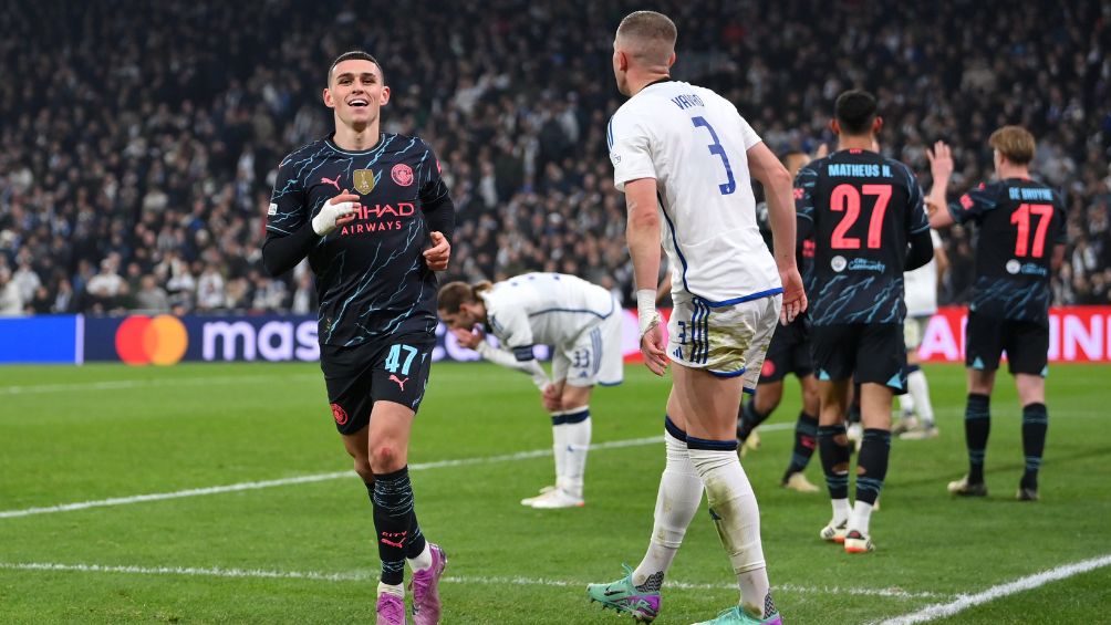 Foden celebra el tercer y último gol del encuentro