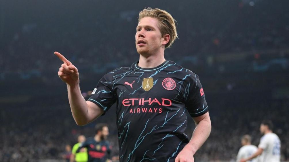 De Bruyne celebrando el primer gol del encuentro