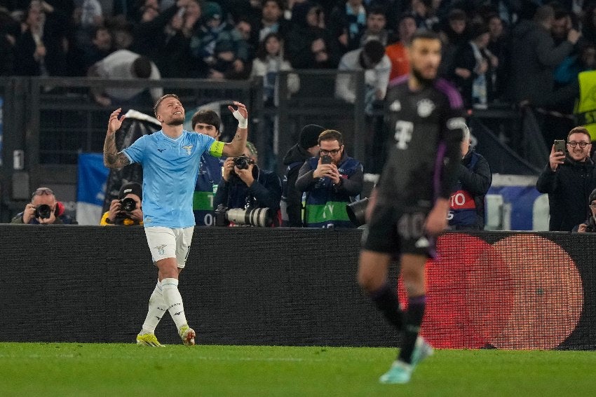 Ciro Immobile en celebración de gol