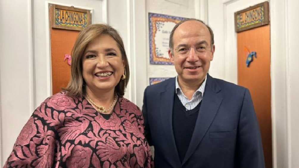 Durate su gira por Europa, Xóchitl Gálvez se reunió con el expresidente Felipe Calderón. 