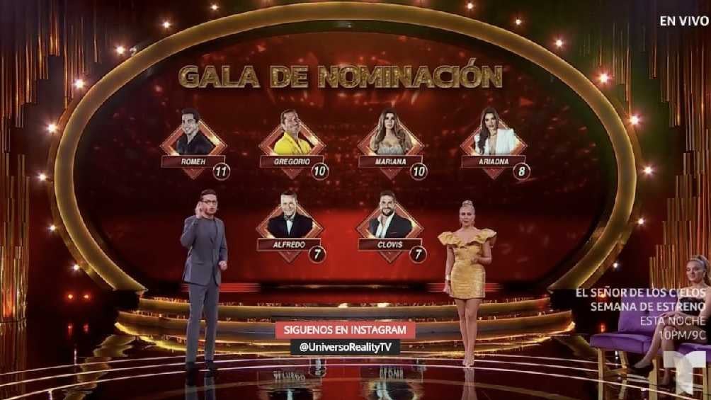 La gala de nominación dejó a seis participantes nominados. 