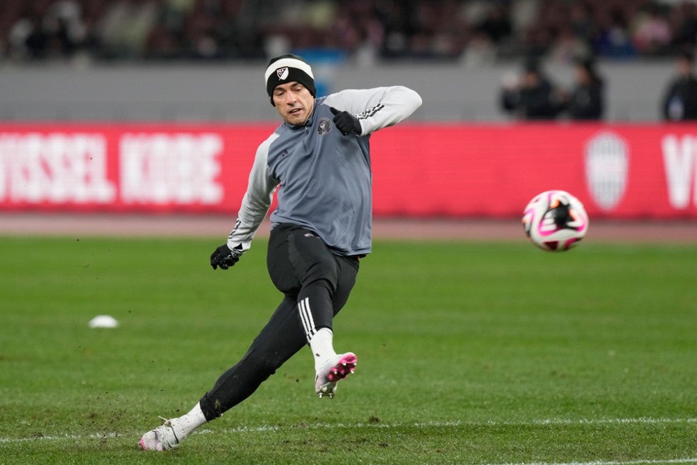 El delantero charrúa durante un entrenamiento