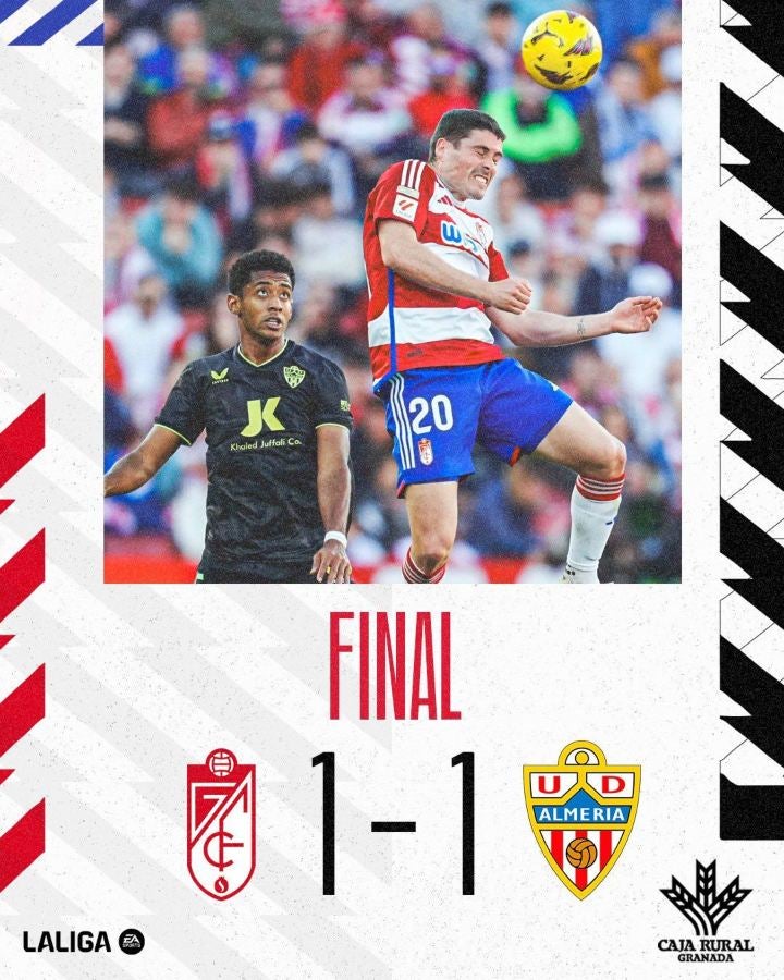 Granada y Almería empataron 1-1