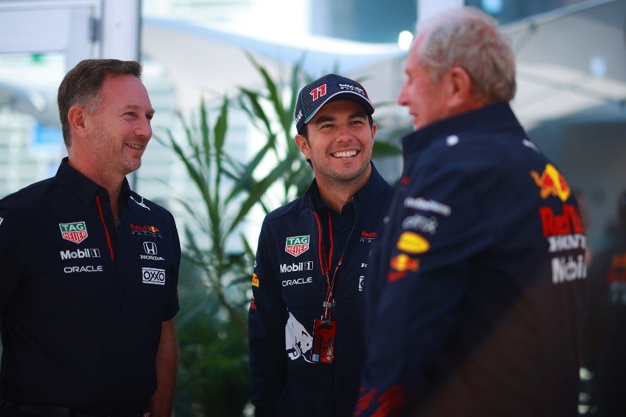 Christian Horner con 'Checo' Pérez