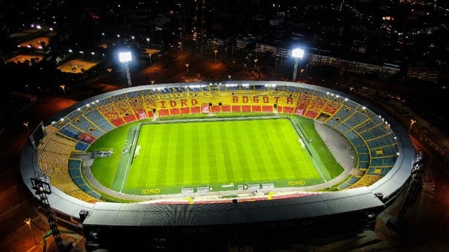 Estadio El Campín, en Bogotá, Colombia, a 3 mil 250 metros sobre el nivel del mar