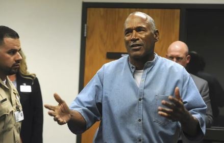 O.J. Simpson tras ser puesto en libertad