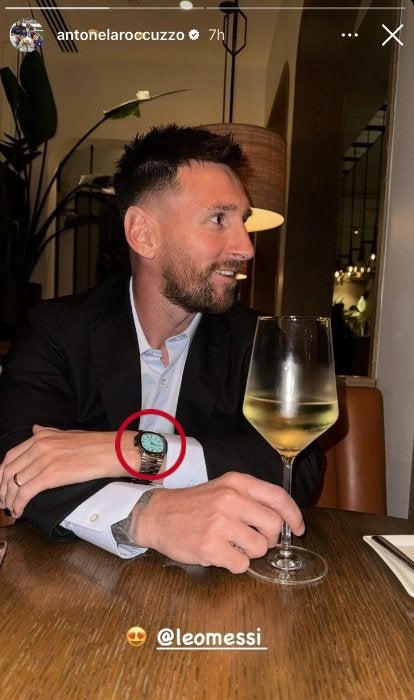 Messi durante la cena