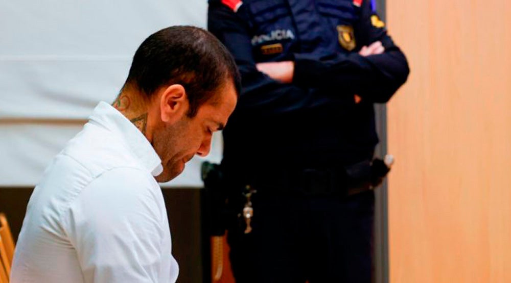 Dani Alves durante su juicio por agresión sexual