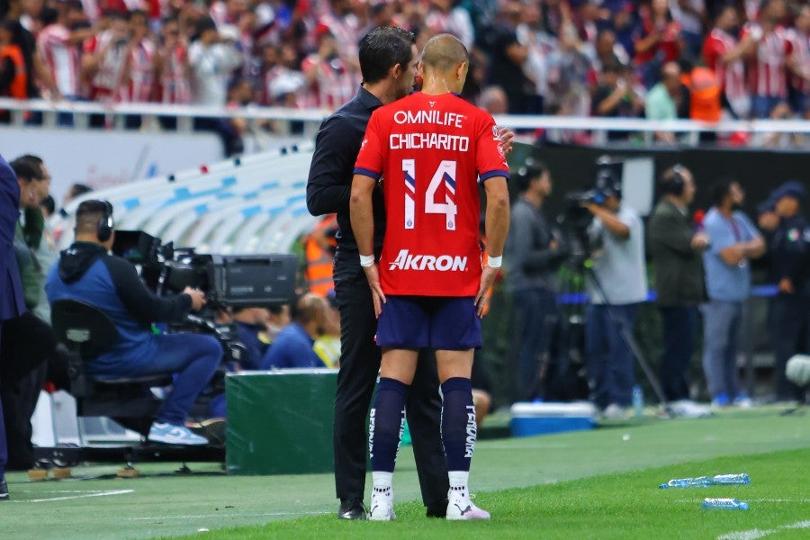 'Chicharito' con Fernando Gago