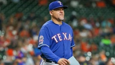 Héctor Ortiz en su paso por los Rangers