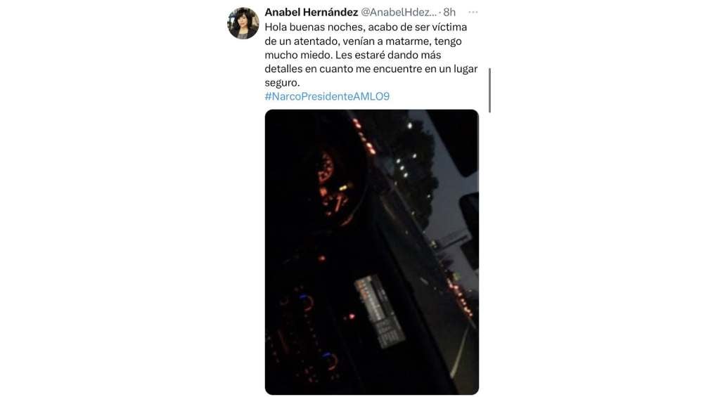 Este fue el mensaje que supuestamente publicó la periodista.  