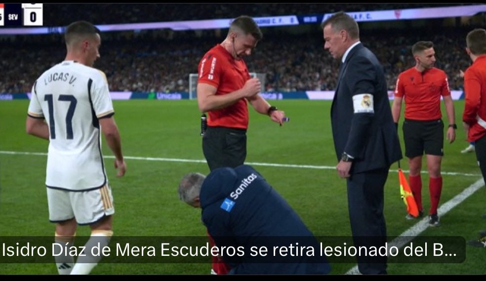 Díaz de Mera se lesionó en el juego entre Real Madrid y Sevilla