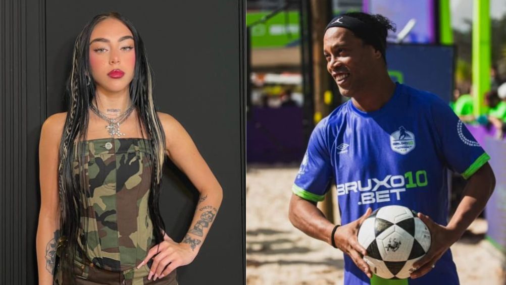 ¿Ya olvidó a Peso Pluma? Nicki Nicole posó en foto con Ronaldinho y encienden las redes