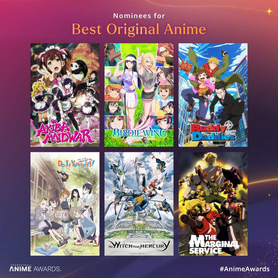 Los nominados a Mejor Anime Original.