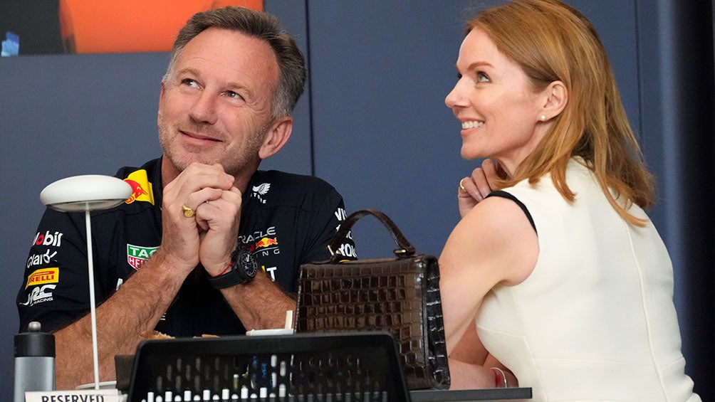 Horner estuvo con su esposa Geri Halliwell en Sakhir