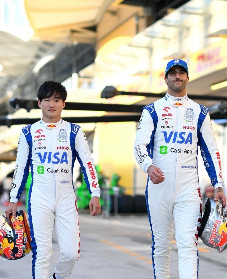 Yuki Tsunoda y Daniel Ricciardo