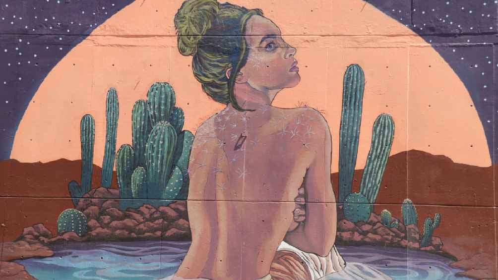 El nombre del mural es 'Cactus', igual que el más reciente sencillo de Belinda. 