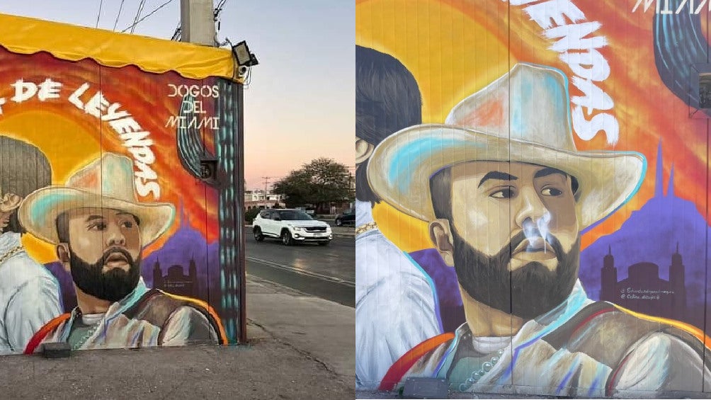 Un joven le puso dos rayas en la nariz con pintura de aerosol.