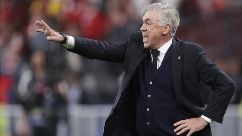 Ancelotti en un partido con el Real Madrid