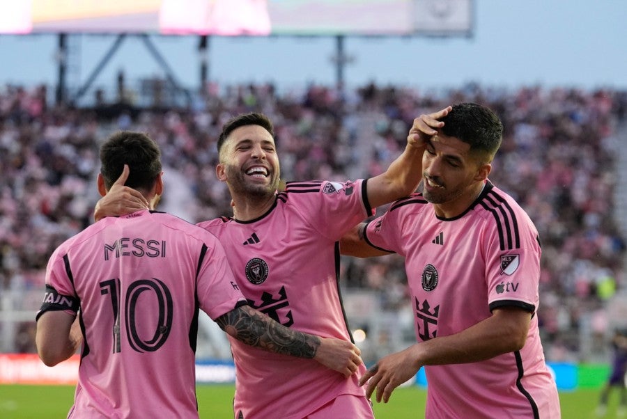 Lionel Messi, Jordi Alba y Luis Suárez