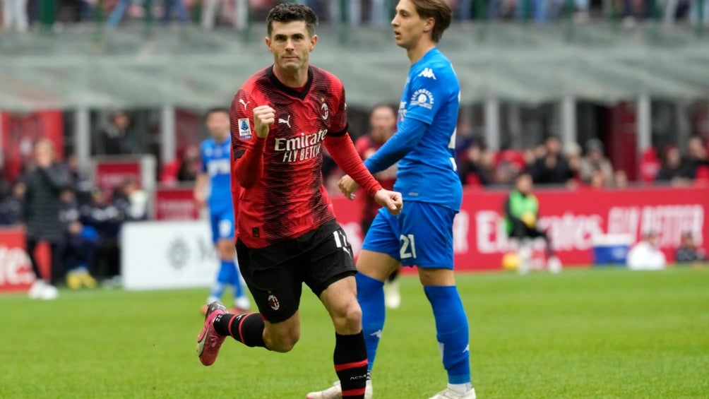 Pulisic 'mantiene' al Milan en el segundo lugar de la Serie A tras anotar ante Empoli