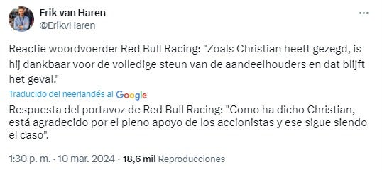 Así reportaron que Horner no se va de Red Bull