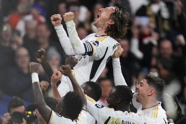 Modric celebra un gol