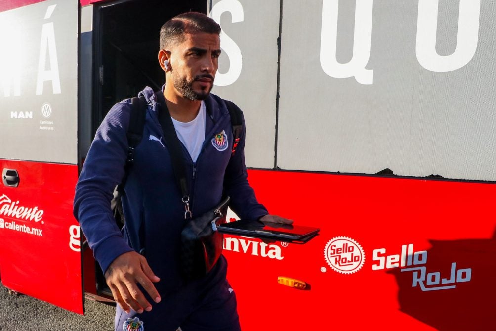 Ponce en su llegada a un partido con Chivas