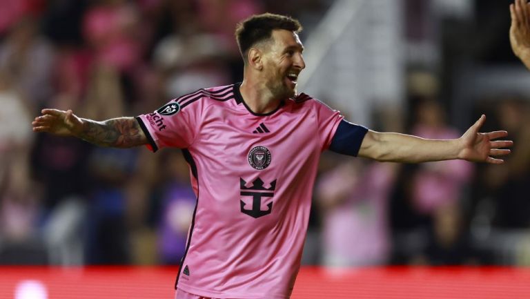 Messi tras anotar ante el Nashville SC