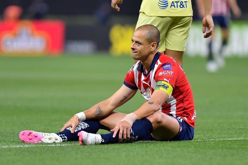 Javier en el duelo ante las águilas en Liga MX 