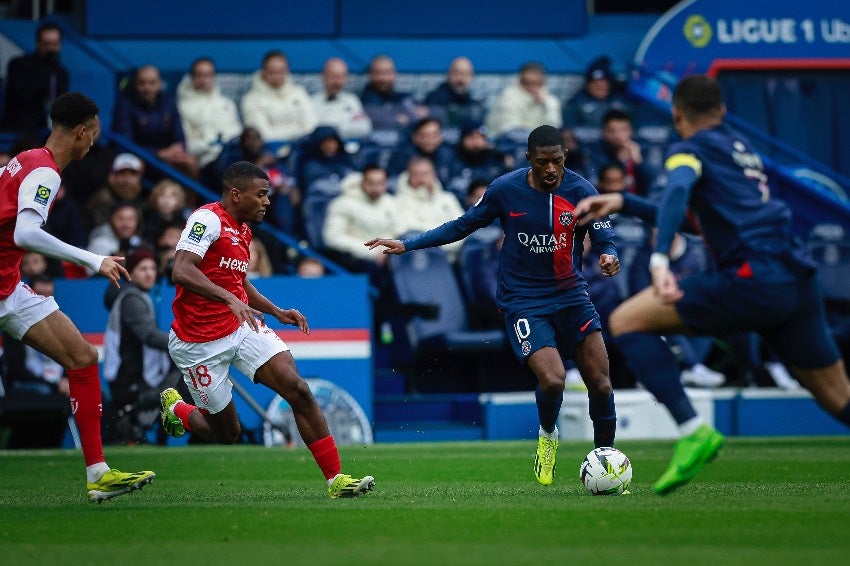 Dembélé en un partido de PSG