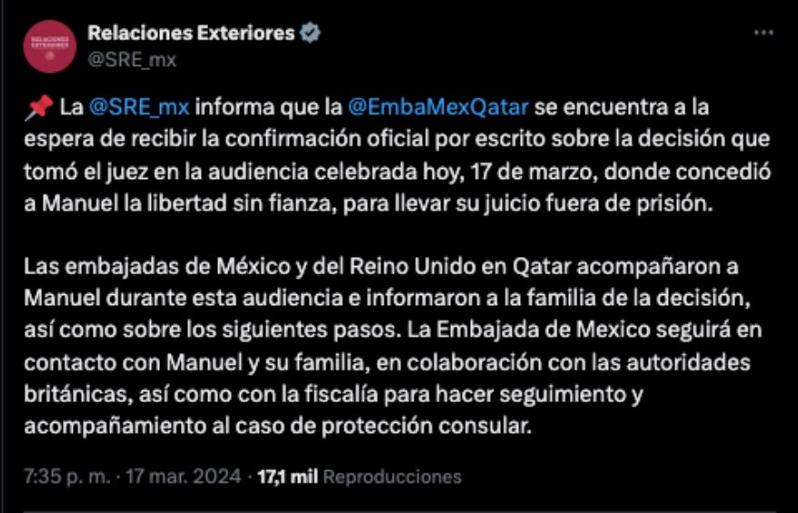 El informe de las autoridades mexicanas al respecto. 