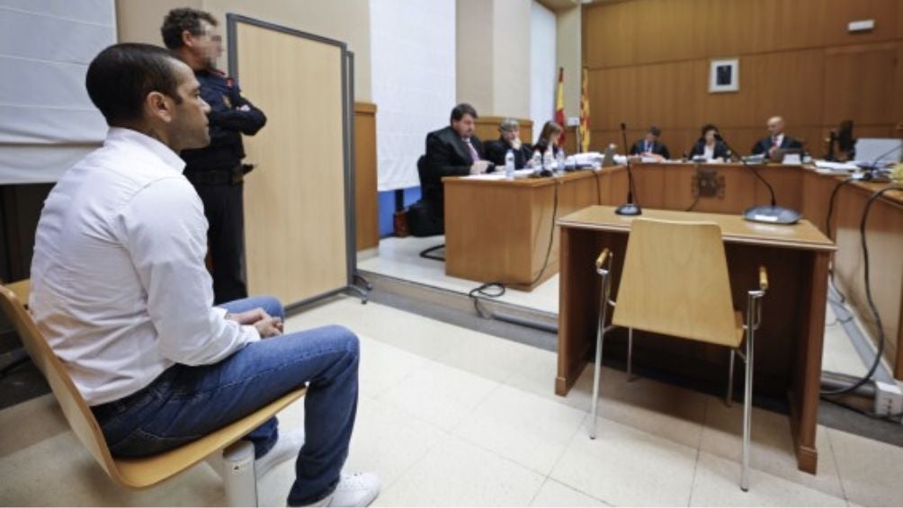 Dani Alves durante su juicio en España