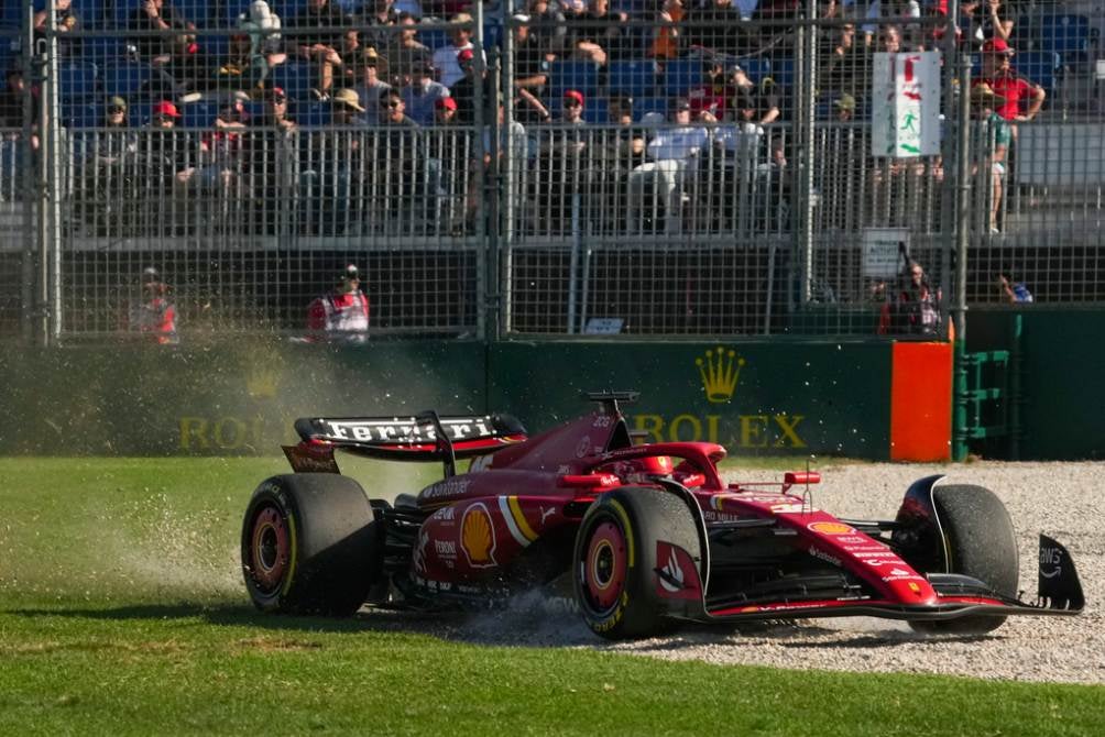 Leclerc durante las prácticas en Melbourne