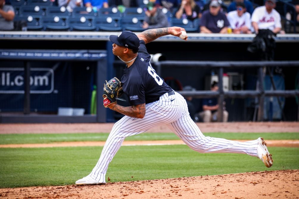 Los Yankees en partido de pretemporada