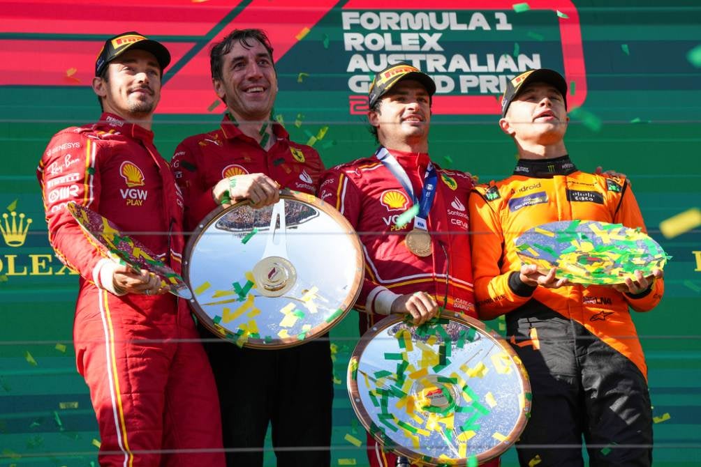 El podio del Gran Premio de Australia 