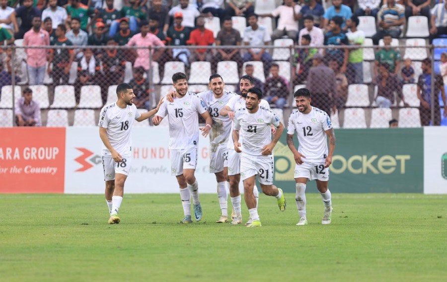 Palestinos celebran gol de Michel Termanini 