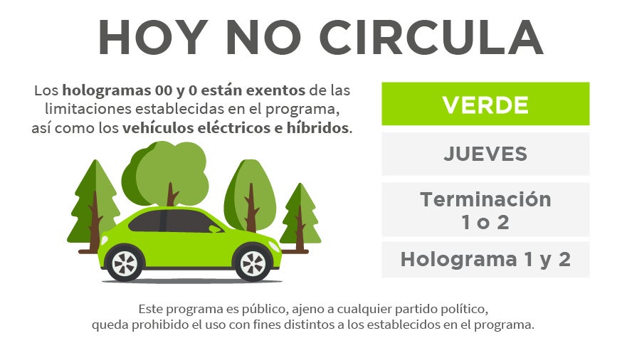 Engomado Verde no podrá circular este 28 de marzo.