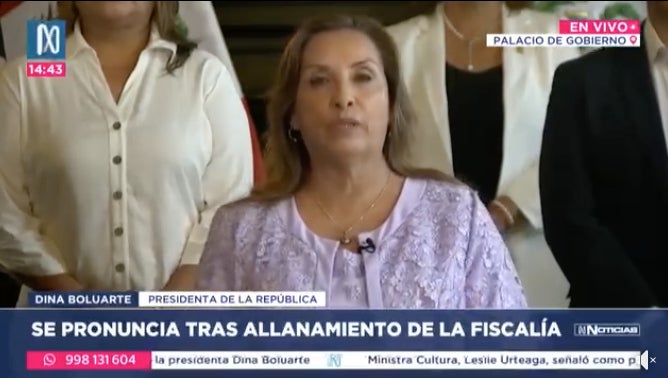 Dina se quejó de la investigación pero no habló de los Rolex.