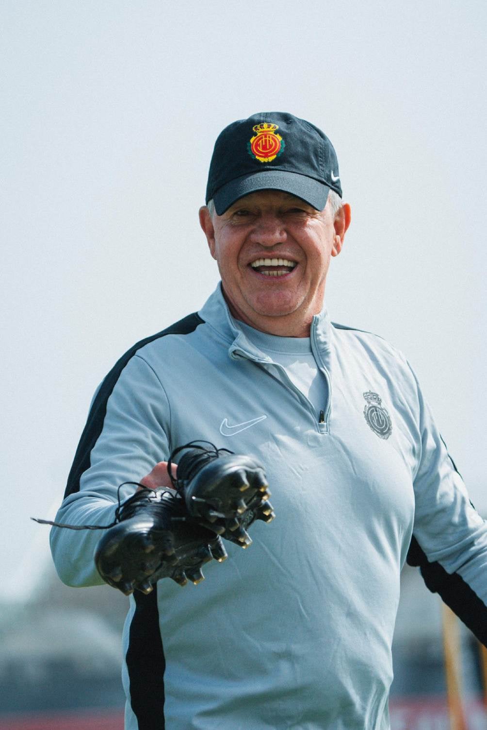 Aguirre durante el entrenamiento de Mallorca