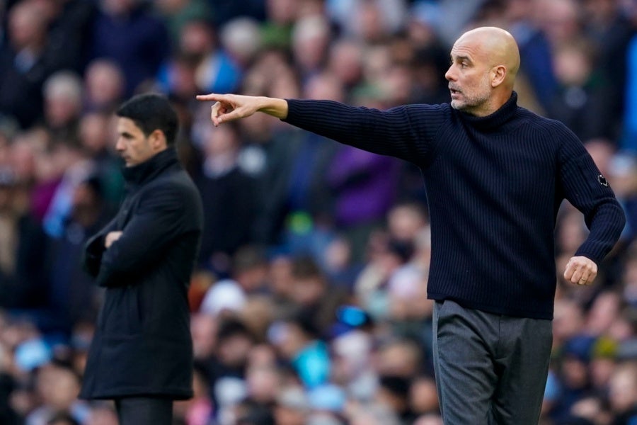 Mikel Arteta y Pep Guardiola