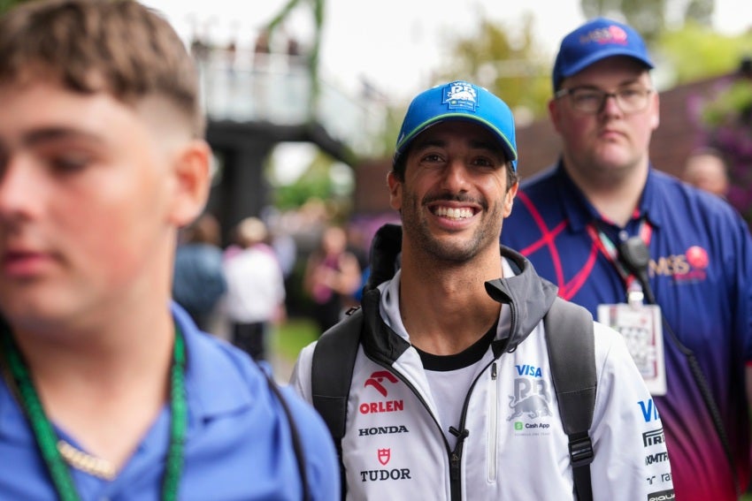 Llegando para la carrera de F1 