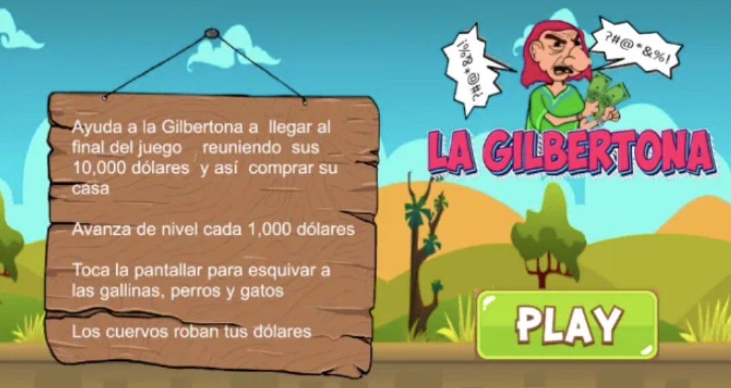 El personaje del juego es la influencer. 