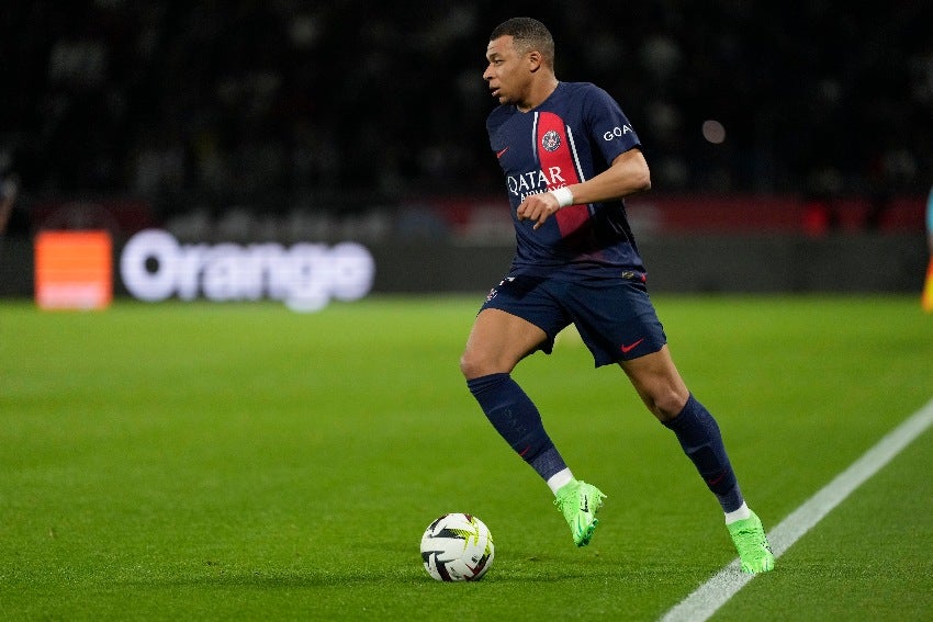 Mbappé en un partido de PSG