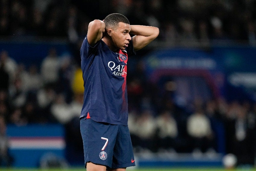 Mbappé en un partido de PSG