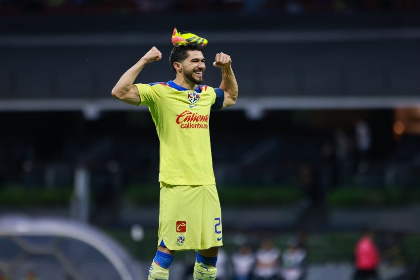 Martín en su festejo de gol 