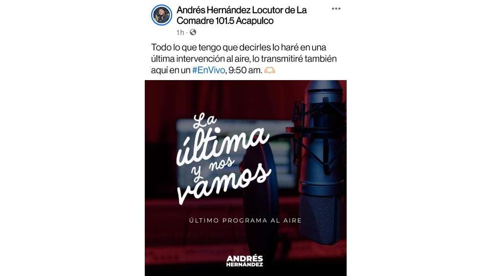 Locutores se despidieron de sus radioescuchas mediante redes sociales. 