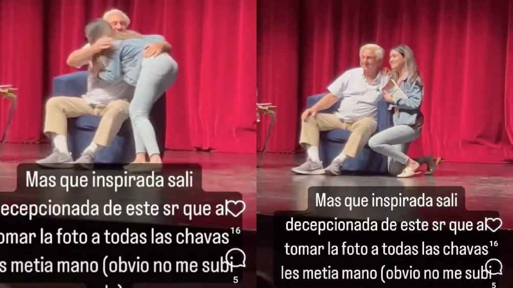 En el video se observa cuando el sobreviviente dirige su mano hacia el trasero de la chica. 